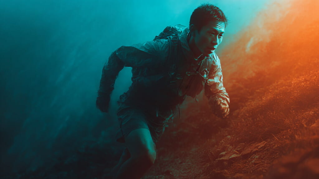 ランニングと登山の運動強度と消費エネルギーを比較するイメージ