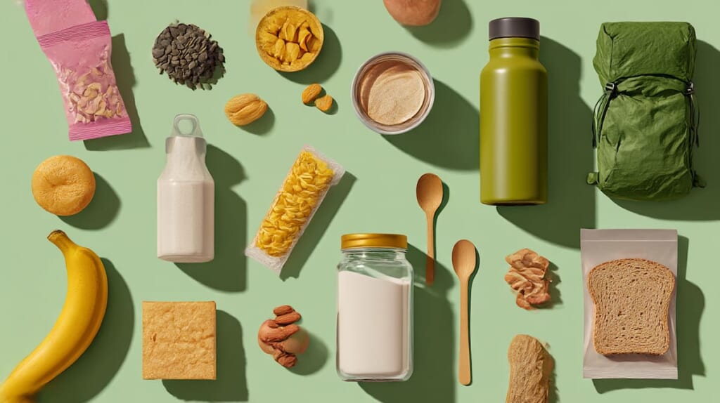 登山中のエネルギー補給に適した行動食の例