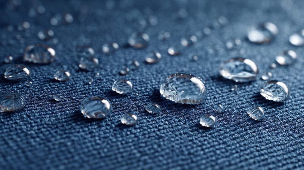 　疎水性インナーで汗が肌から離れている状態を表現したランナー