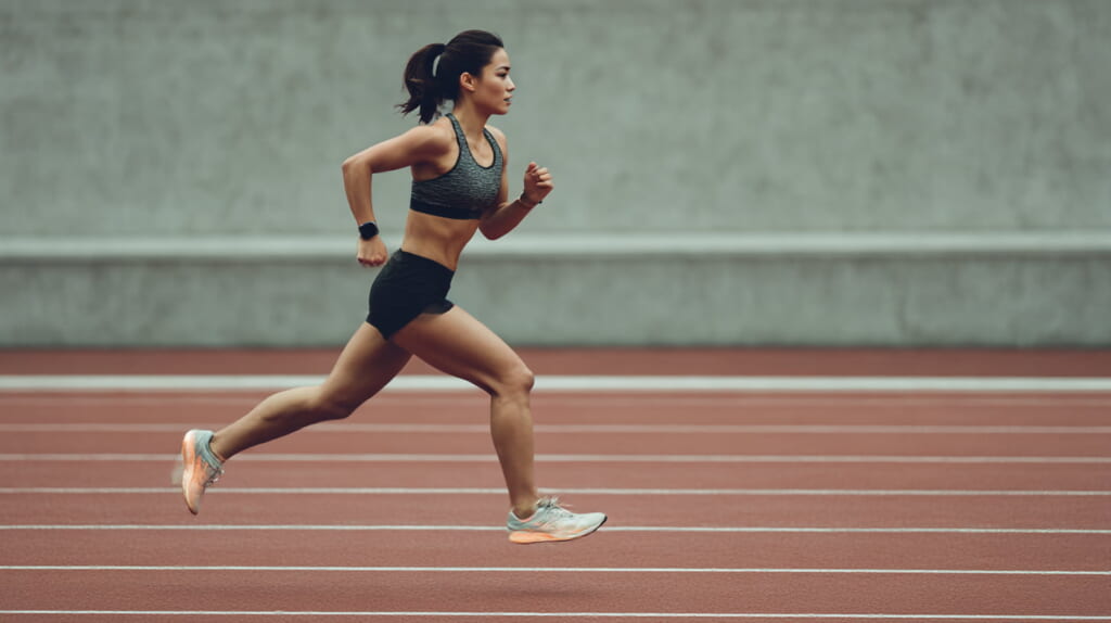 接地バランスと上下動を意識して走る日本人ランナーのフォーム