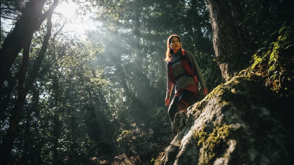 山道を走って心肺機能を鍛える日本人トレイルランナー